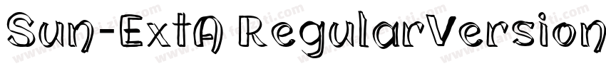 Sun-ExtA RegularVersion 54字体转换